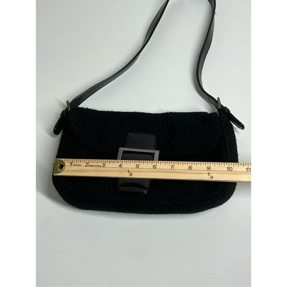 BECHAMEL BAGUETTE CLOTH HANDBAG Hobo Black - Picture 8 of 14